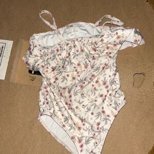 Rylee and cru floral bathing suit girls size 4-5